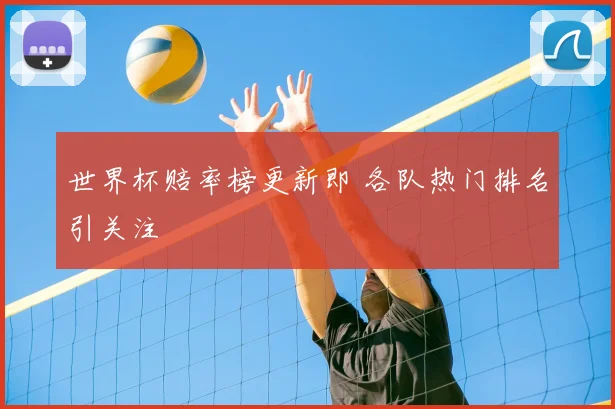 世界杯赔率榜更新即 各队热门排名引关注